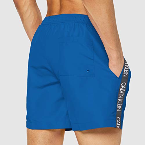 Calvin Klein Medium Drawstring Bañador, Azul (Snorkel Blue CJR), S para Hombre