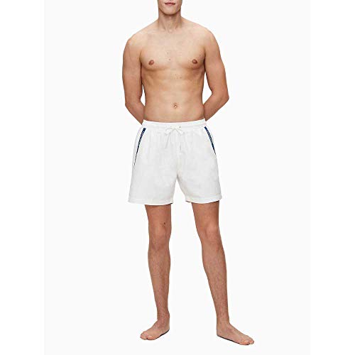 Calvin Klein Medium Drawstring Bañador, Blanco (PVH Classic White 9716280 YCD), XL para Hombre