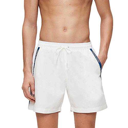 Calvin Klein Medium Drawstring Bañador, Blanco (PVH Classic White 9716280 YCD), XL para Hombre