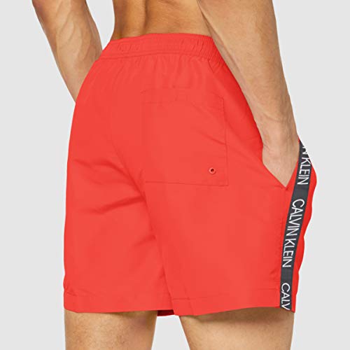 Calvin Klein Medium Drawstring Bañador, Rojo (High Risk XBG), XXL para Hombre