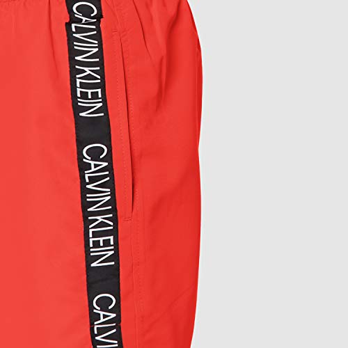 Calvin Klein Medium Drawstring Bañador, Rojo (High Risk XBG), XXL para Hombre