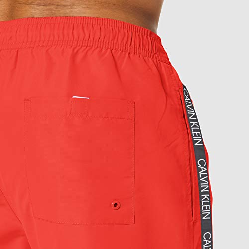 Calvin Klein Medium Drawstring Bañador, Rojo (High Risk XBG), XXL para Hombre