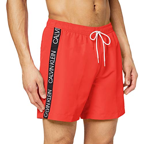 Calvin Klein Medium Drawstring Bañador, Rojo (High Risk XBG), XXL para Hombre