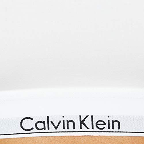 Calvin Klein Modern Cotton Unlined Bralette Sujetador deportivo, Blanco (White 100), S para Mujer