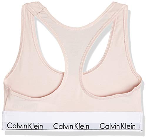 Calvin Klein Modern Cotton Unlined Bralette Sujetador Deportivo, Rosa (Nymphs Thigh 2nt), XS para Mujer