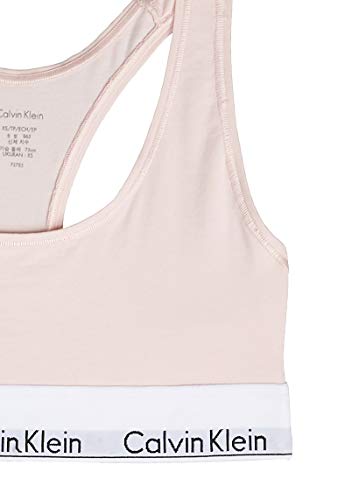 Calvin Klein Modern Cotton Unlined Bralette Sujetador Deportivo, Rosa (Nymphs Thigh 2nt), XS para Mujer