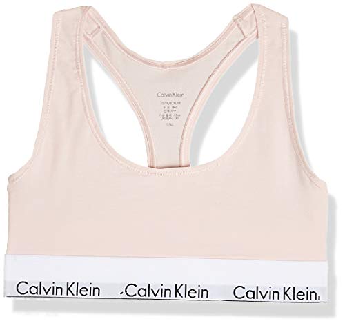 Calvin Klein Modern Cotton Unlined Bralette Sujetador Deportivo, Rosa (Nymphs Thigh 2nt), XS para Mujer