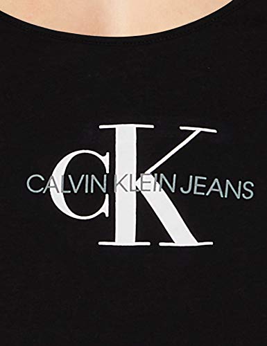 Calvin Klein Monogram Stripe Ballet Dress Vestido, Negro (CK Black Bae), XS para Mujer