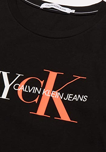 Calvin Klein Nyck Classic Slim tee Camisa, Black, XS para Mujer