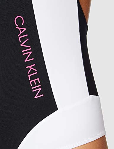 Calvin Klein Plunge Back One Piece Pijama, Negro (PVH Black BEH), L para Mujer