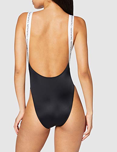 Calvin Klein Scooped One Piece Pijama, Negro (PVH Black BEH), L para Mujer