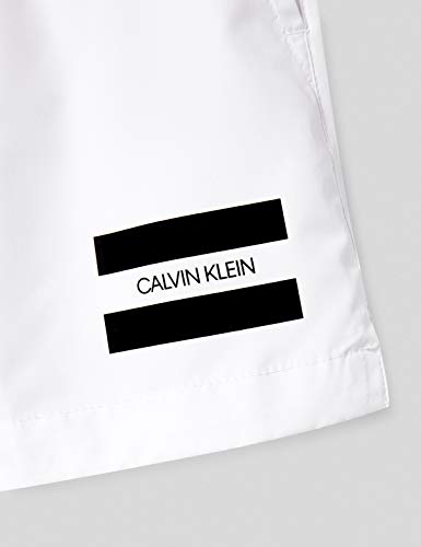 Calvin Klein Short Drawstring Bañador, Blanco (PVH Classic White YCD), S para Hombre