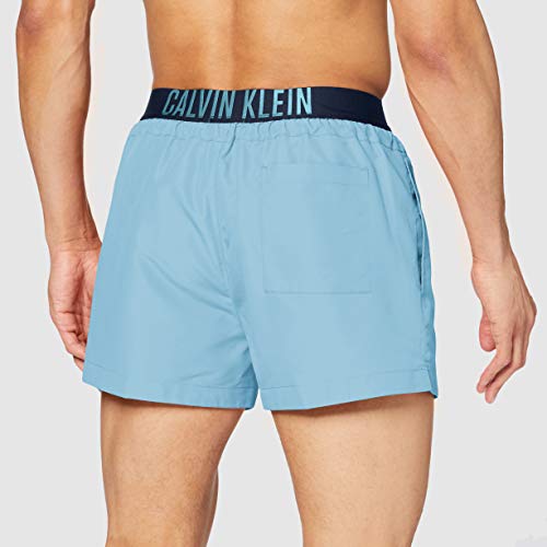 Calvin Klein Short Drawstring WB Bañador, Azul (Air Blue Cae), S para Hombre