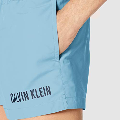 Calvin Klein Short Drawstring WB Bañador, Azul (Air Blue Cae), S para Hombre