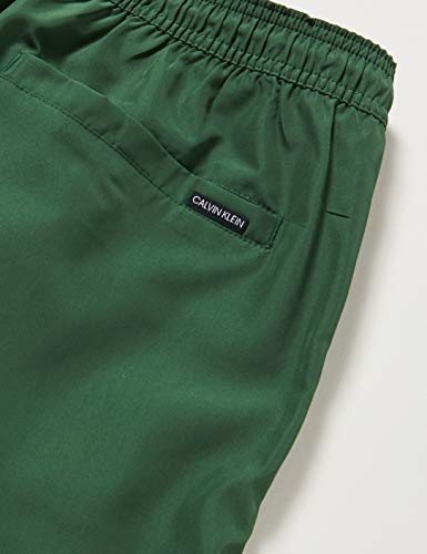 Calvin Klein Short Runner Bañador, Verde (Dark Green LC0), L para Hombre
