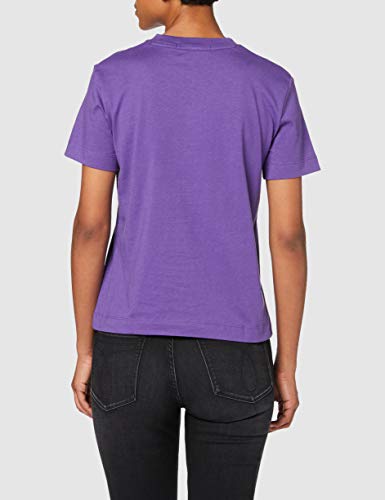 Calvin Klein Shrunken Inst Modern SS tee Camisa, Gentian Violet, M para Mujer