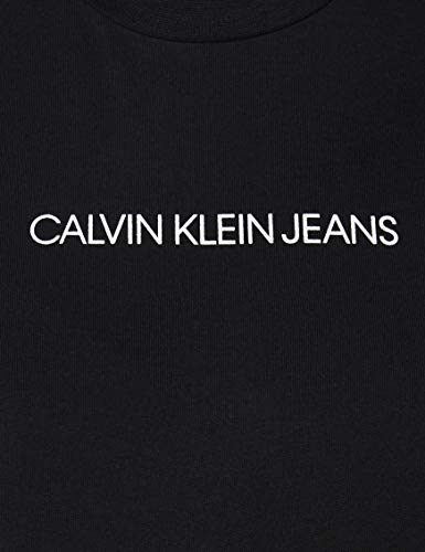Calvin Klein Shrunken Institutional Gmd tee Camisa, Black, XS para Mujer