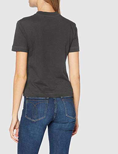Calvin Klein Shrunken Institutional Gmd tee Camisa, Grey, L para Mujer