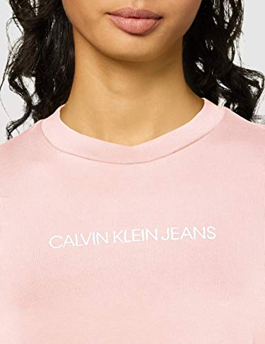 Calvin Klein Shrunken Institutional Logo tee Camiseta, Rosa (Keepsake Pink Tir), XL para Mujer