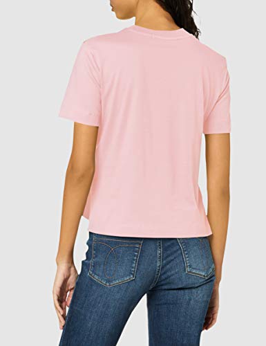 Calvin Klein Shrunken Institutional Logo tee Camiseta, Rosa (Keepsake Pink Tir), XL para Mujer
