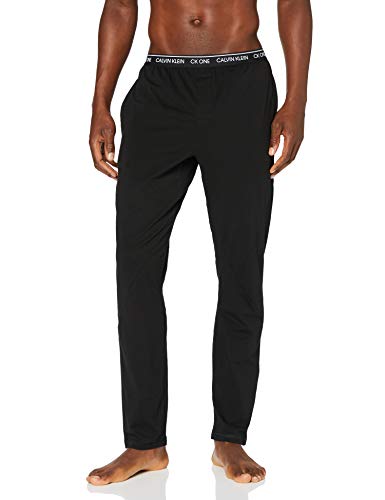 Calvin Klein Sleep Pant Pantalones de Pijama, Negro (Black 001), L para Hombre