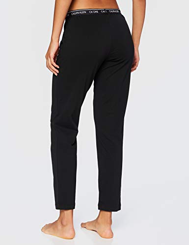 Calvin Klein Sleep Pant Pantalones de Pijama, Negro (Black 001), L para Mujer
