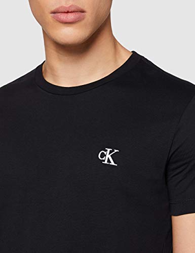Calvin Klein Slim Organic Cotton T-Shirt Camiseta, Black, M para Hombre