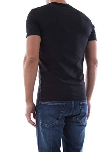 Calvin Klein Slim Organic Cotton T-Shirt Camiseta, Black, M para Hombre