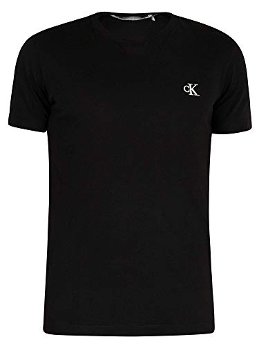 Calvin Klein Slim Organic Cotton T-Shirt Camiseta, Black, M para Hombre