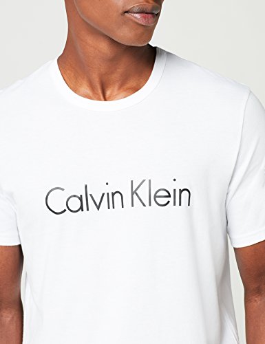 Calvin Klein S/S Crew Neck Camiseta, Blanco (White 100), Small para Hombre