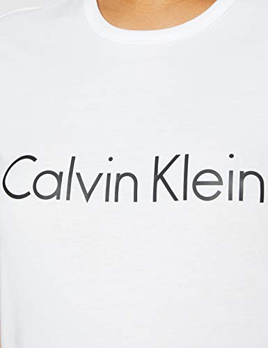 Calvin Klein S/s Crew Neck Camiseta, Blanco (White 100), XS para Mujer