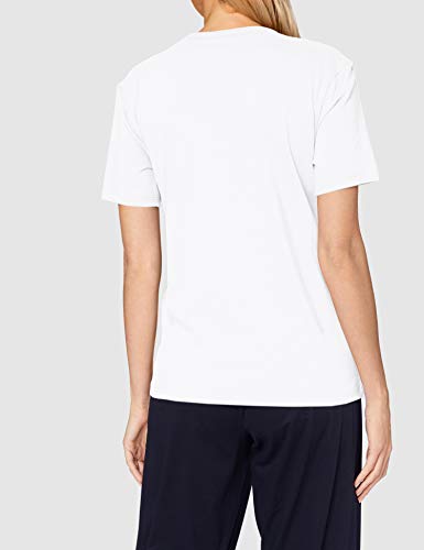 Calvin Klein S/S Crew Neck Camiseta, Logotipo Río Blanco, M para Mujer