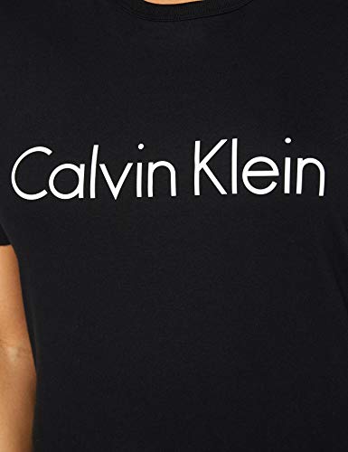 Calvin Klein S/s Crew Neck Top de Pijama, Negro (Black 001), XS para Mujer