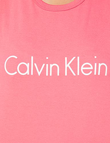 Calvin Klein S/s Crew Neck Top de Pijama, Rosa (Adored AD5), L para Mujer
