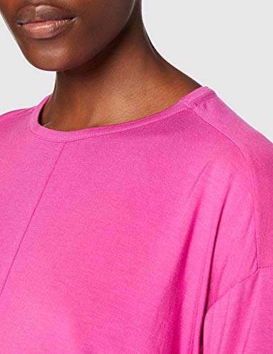 Calvin Klein S/s Curve Neck Top de Pijama, Rosa (Bright Magenta BM6), S para Mujer