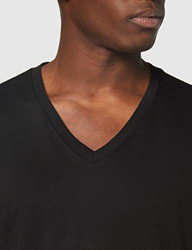 Calvin Klein S/s V Neck 3pk Camisa, Negro, XL Unisex Adulto