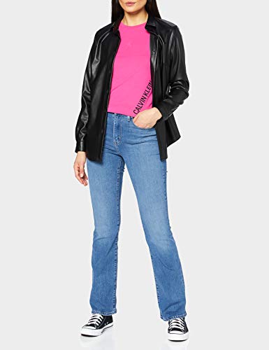 Calvin Klein Stretch Innovation SS tee Camisa, Party Pink, M para Mujer