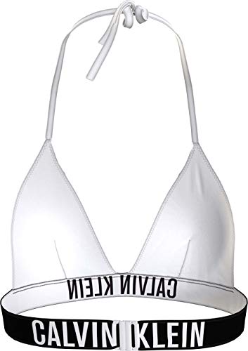 Calvin Klein Triangle-RP Parte Superior de Bikini, Pvh Classic Blanco, S para Mujer