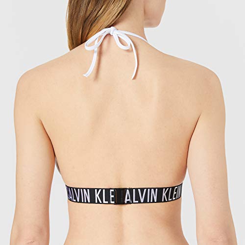 Calvin Klein Triangle-RP Parte Superior de Bikini, Pvh Classic Blanco, S para Mujer