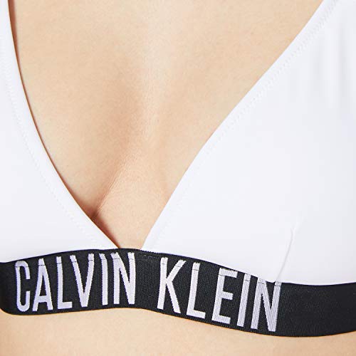Calvin Klein Triangle-RP Parte Superior de Bikini, Pvh Classic Blanco, S para Mujer