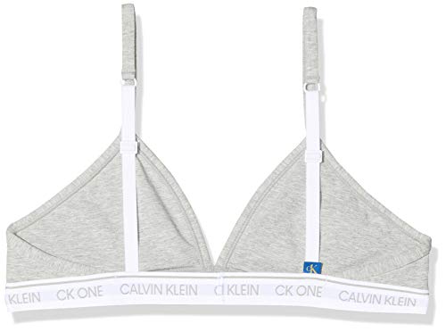 Calvin Klein Unlined Triangle Almohadillas y Rellenos de Sujetador, Gris (Grey Heather 020), L para Mujer