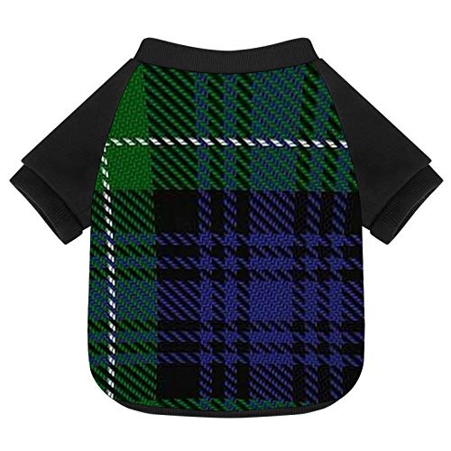 Camisa de perro para mascotas, clan escocés Abercrombie, ropa de tartán, camisa, pijama de gato, suéter a juego, transpirable, para perros pequeños, gatos, cachorros, suave, informal, acogedor, M
