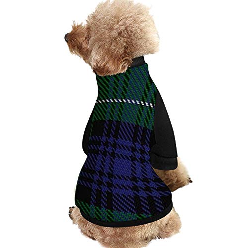 Camisa de perro para mascotas, clan escocés Abercrombie, ropa de tartán, camisa, pijama de gato, suéter a juego, transpirable, para perros pequeños, gatos, cachorros, suave, informal, acogedor, M
