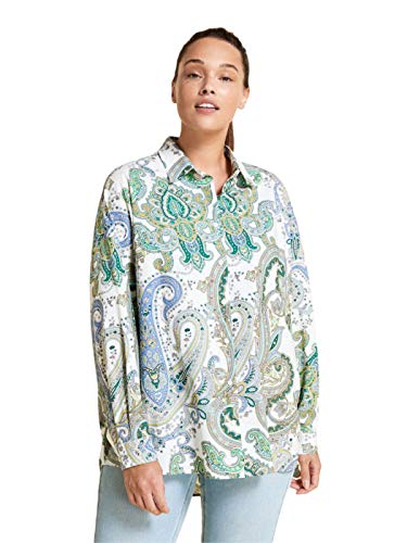 Camisa de popelina de algodón Falda Marina Rinaldi Blanco 79 48