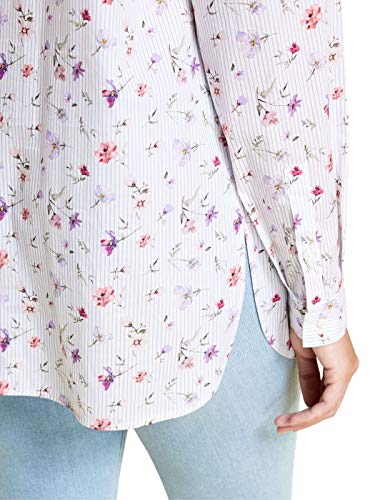 Camisa de popelina estampada espelta marina Rinaldi Blanco 002 48