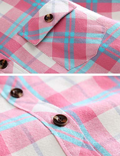 Camisas-a-Suadros Mujeres Manga-Larga Invierno Blusas-Franela Caliente Casual-Tops