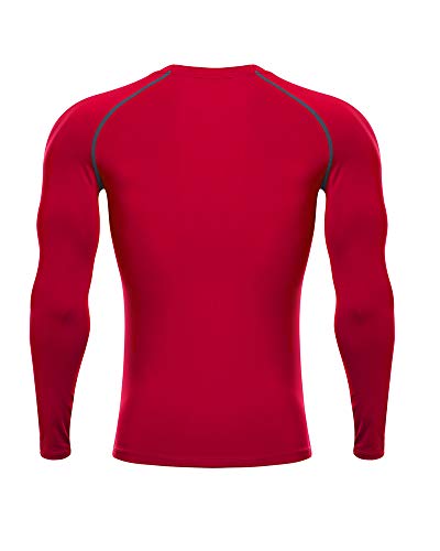 Camiseta de Compresión Hombre Deportiva Fitness Manga Larga Secado Rápido Térmica T-Shirts Tops