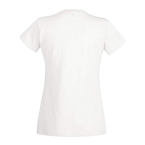 Camiseta de Fruit of the Loom para mujer, ajustada, de distintos colores, de algodón, manga corta Rosa fucsia Small