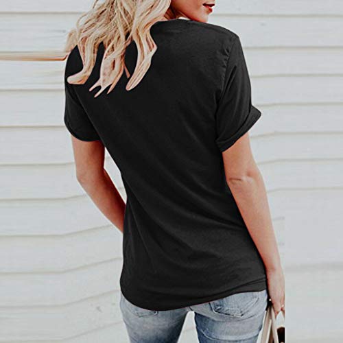 Camiseta de Mujer Manga Corta Corazón Impresión Blusa Camisa Cuello Redondo Promociones Verano Blusa Mujer Top