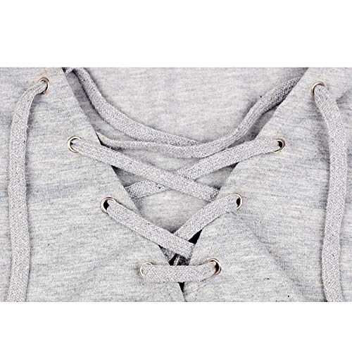 Camiseta de Mujer,Manga Larga Elegante Color sólido Blusa y Camisa Cuello en v Basica Camiseta Moda Suelto Verano Primavera Tops Casual Fiesta T-Shirt Original vpass